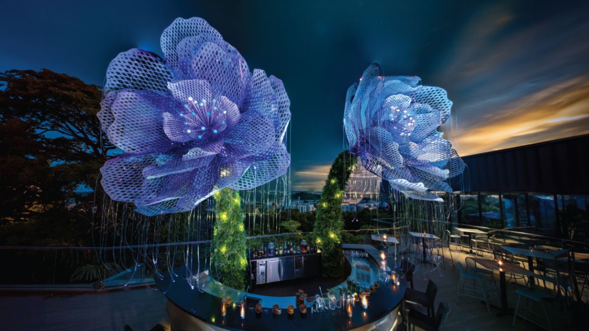 Mirabilis Bar Mirabilis Bar delivers scenic views that make it one of the best rooftop restaurants in Singapore