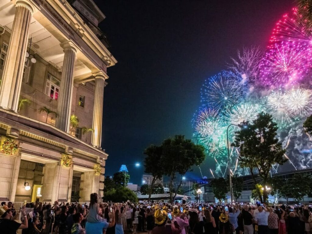 Fullerton Hotel hosts the best New Year’s Eve events for couples.
