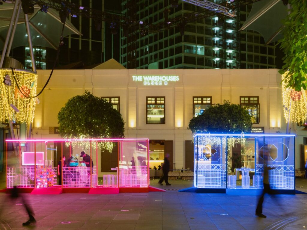 Void Deck inspired installation showcasing Light to Night activities in Singapore