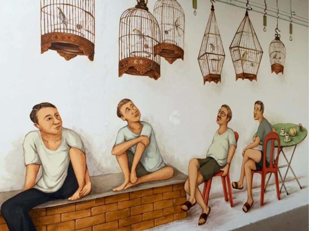 Tiong Bahru murals make a scenic option for couples deciding what to do in Tiong Bahru
