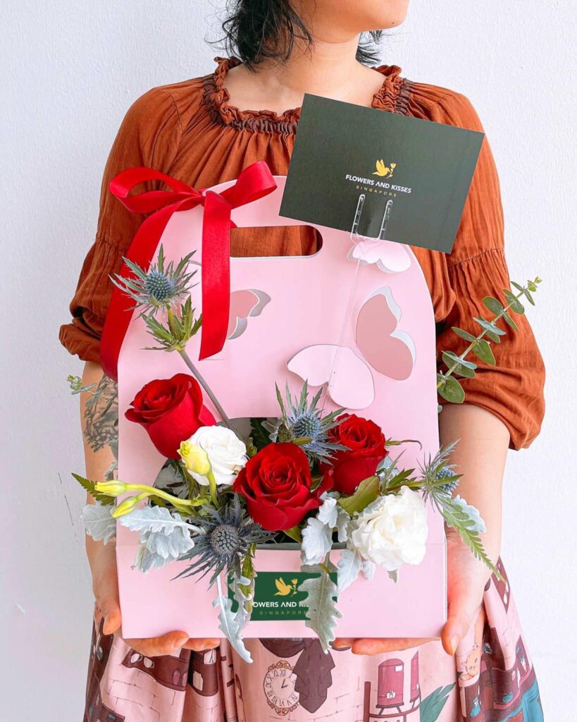 Flowers and Kisses bouquet of flowers for valentine's day