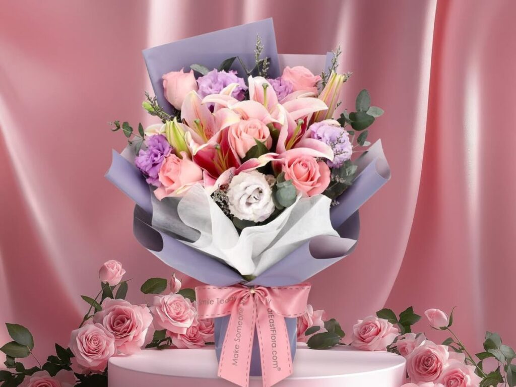 Far East Flora roses for valentine day