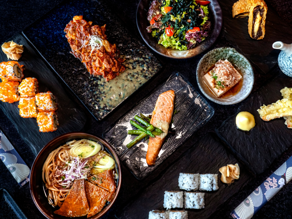 beautiful brunch places singapore at Kinki rooftop Marina Bay brunch date
