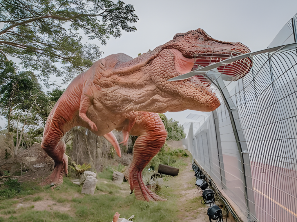 low cost date ideas singapore at Changi Jurassic Mile dinosaur trail date
