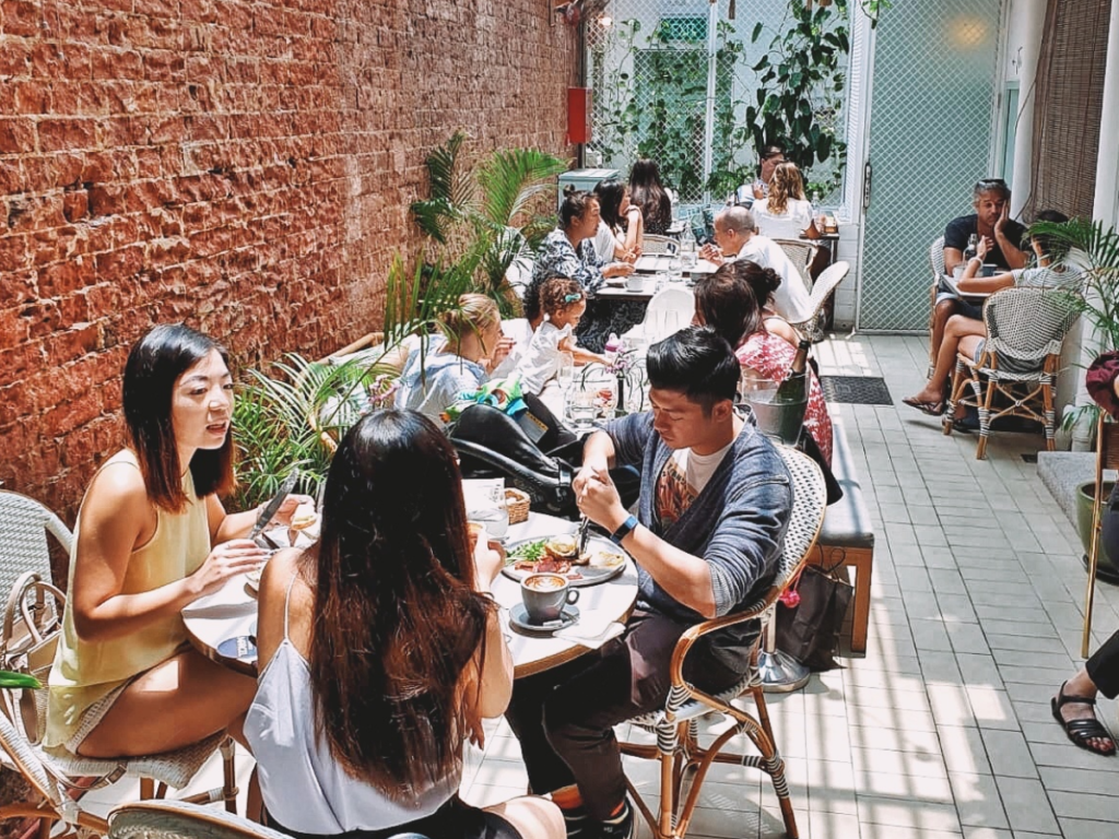 best brunch cafe in singapore at Merci Marcel Tiong Bahru couple brunch
