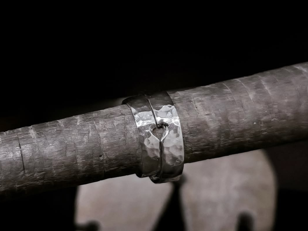 28MM Studios jewellery making workshop couples crafting silver rings
