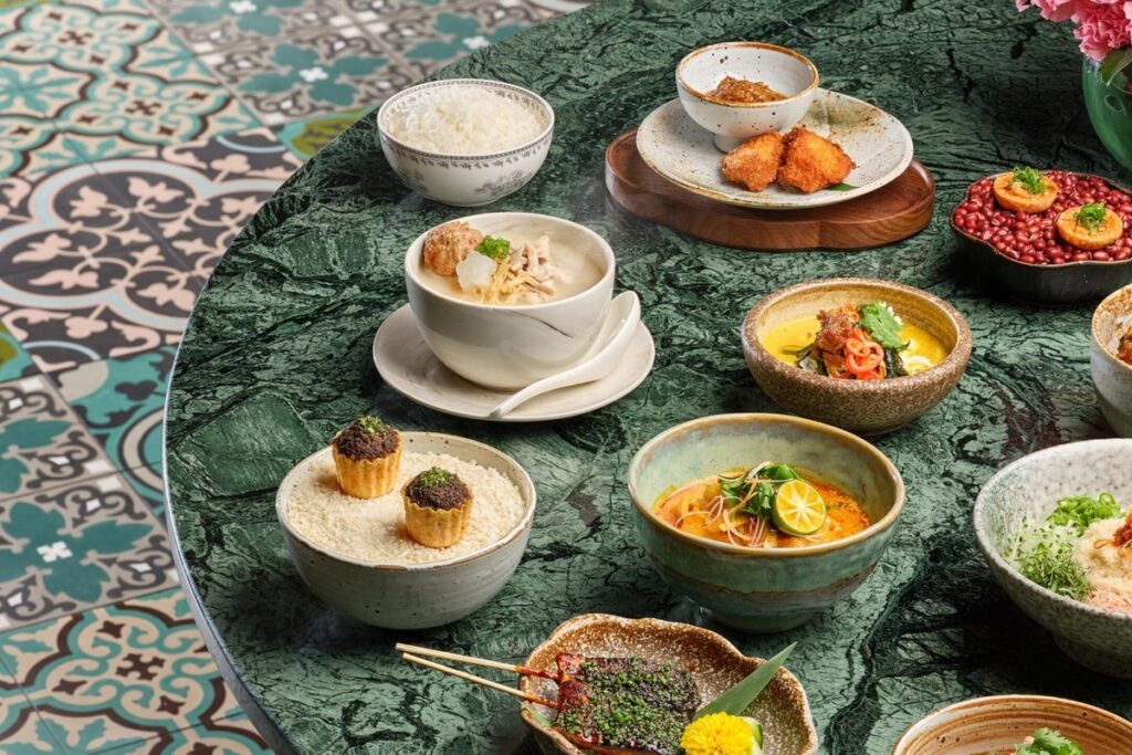 A spread of Peranakan dishes at Candlenut