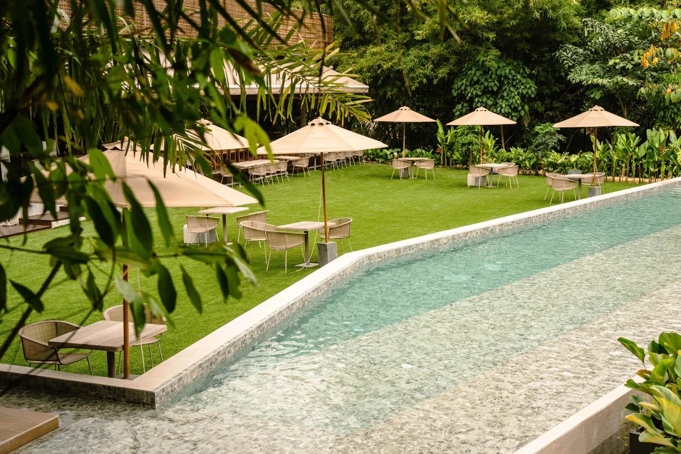 Pool lawn at Wheeler's Tropikana, Gillman Barracks